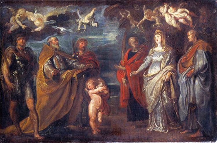 San Jorge mit den Märtyrern Mauro - Papianus - Domitila - Nerus und Achilles - 1608