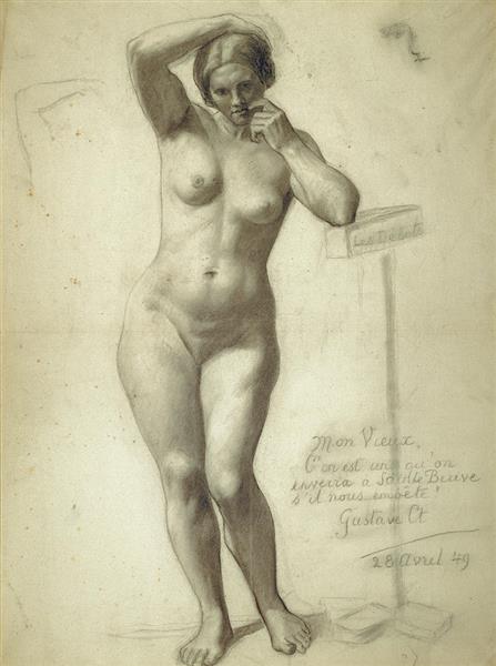 Femelle nue debout