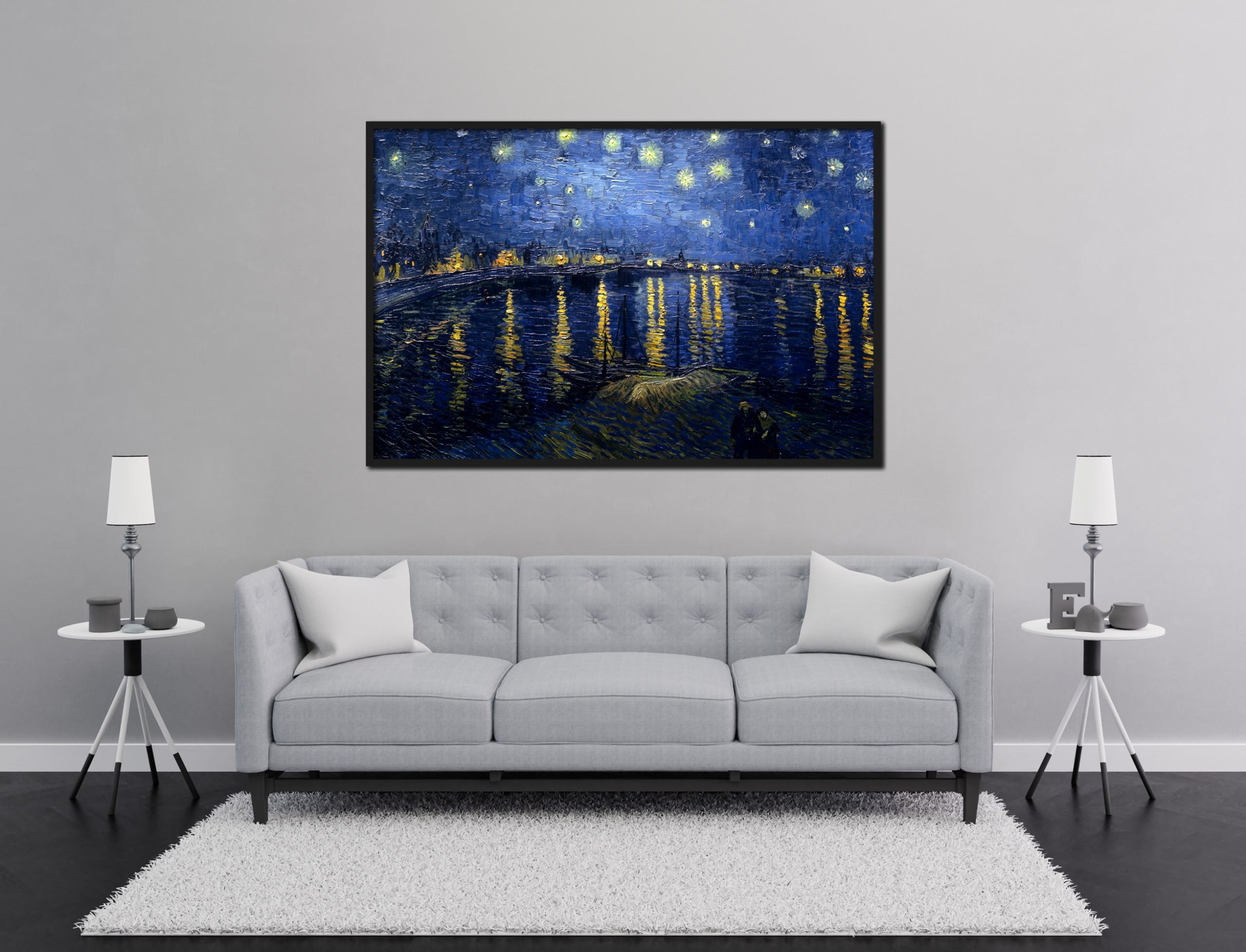 Sternennacht über dem Rhône
