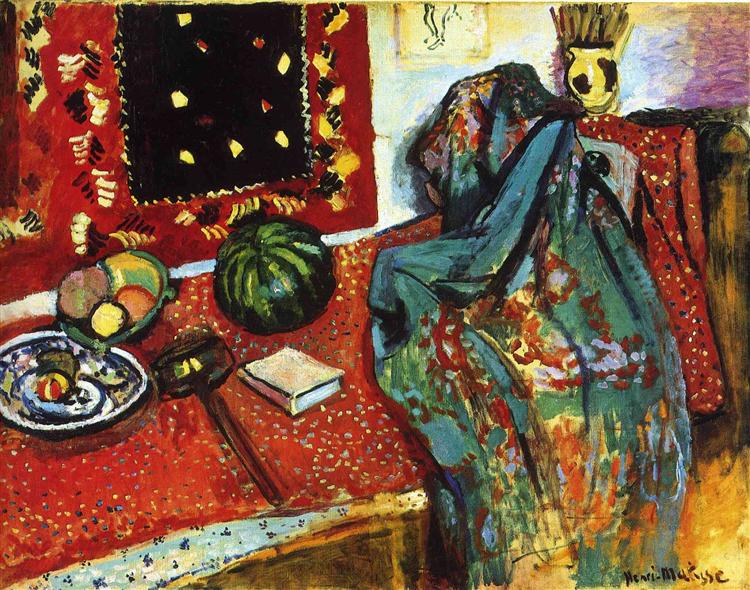 Nature morte avec tapis rouge 1906