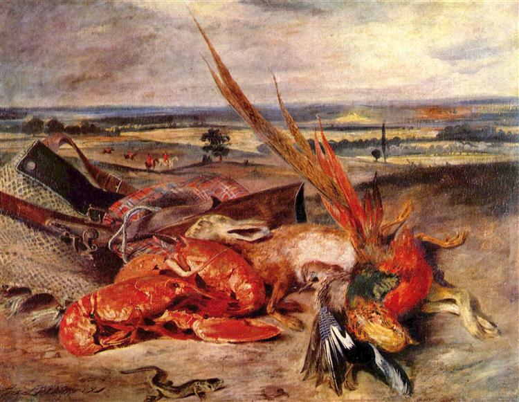 Soulever la nature avec des homards - 1827