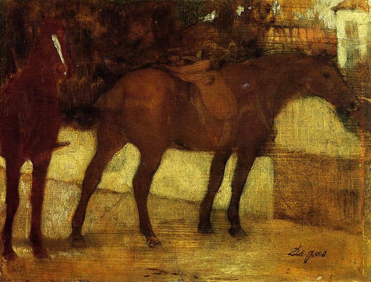 Étude des chevaux - 1880