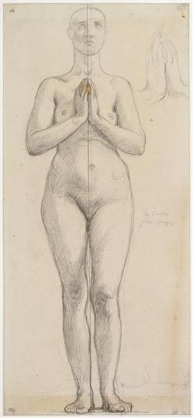 Étude de Santa Elizabeth de la France nue