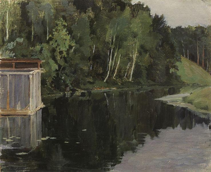 Sommer Twilight. Pond - 1897