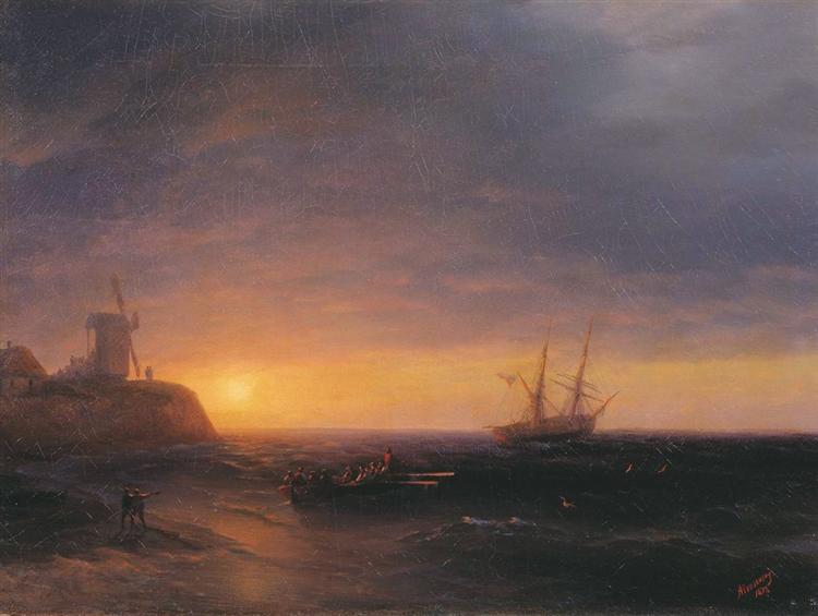 Sunset at sea - 1878