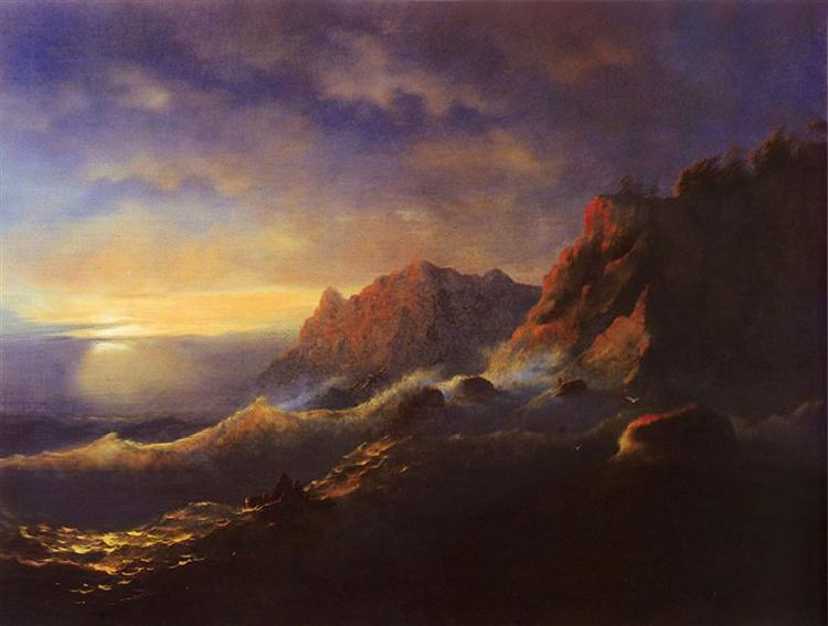 Storm. Solnedgang - 1856
