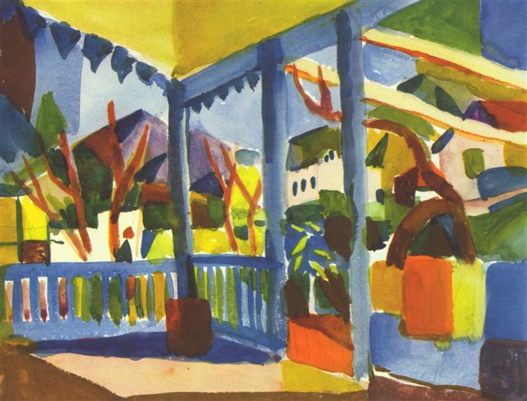 Terrace of the Country House w St. Germain - 1914