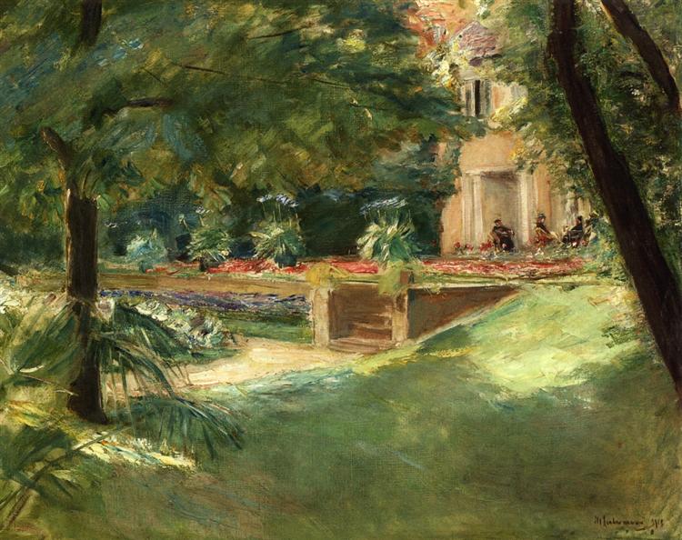 Terrasse avec vue sur le Wanseee Flower Garden - 1918