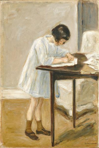 La petite-fille de l'artiste sur la table - 1923