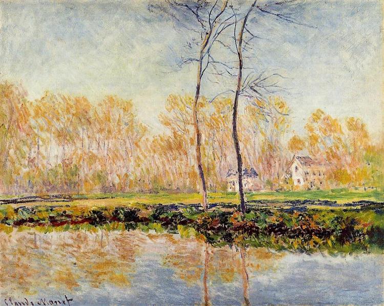 Giverny'de Epte Nehri'nin kıyıları - 1887