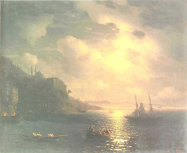 Die Golden Horn Bay in Istanbul (zu dieser Zeit Konstantinopel) - 1872