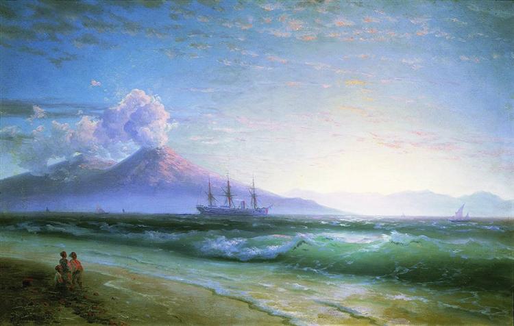 Nápoles Bay de manhã cedo - 1897