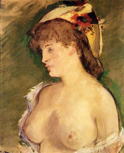 Die Blondine der nackten Brüste - 1878