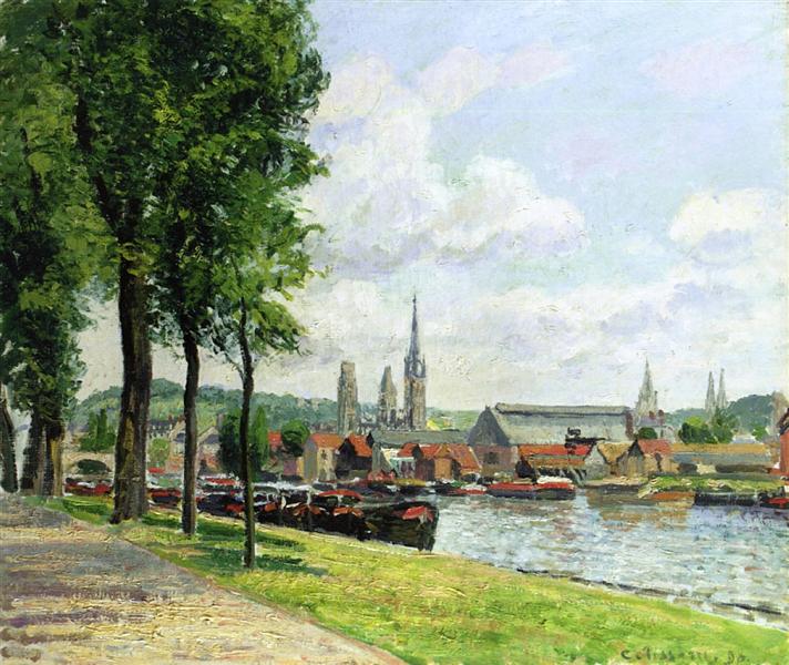 El Cours La Riene - The Notre Dame Cathedral - Rouen - 1898