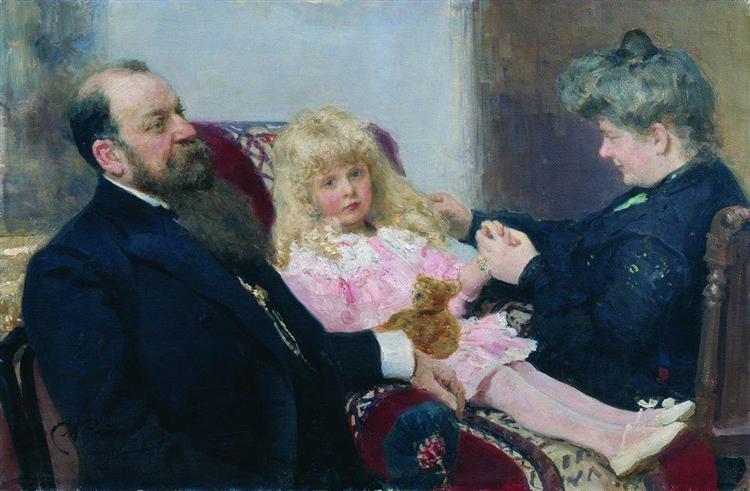 Porträttet av Delarov -familjen - 1906