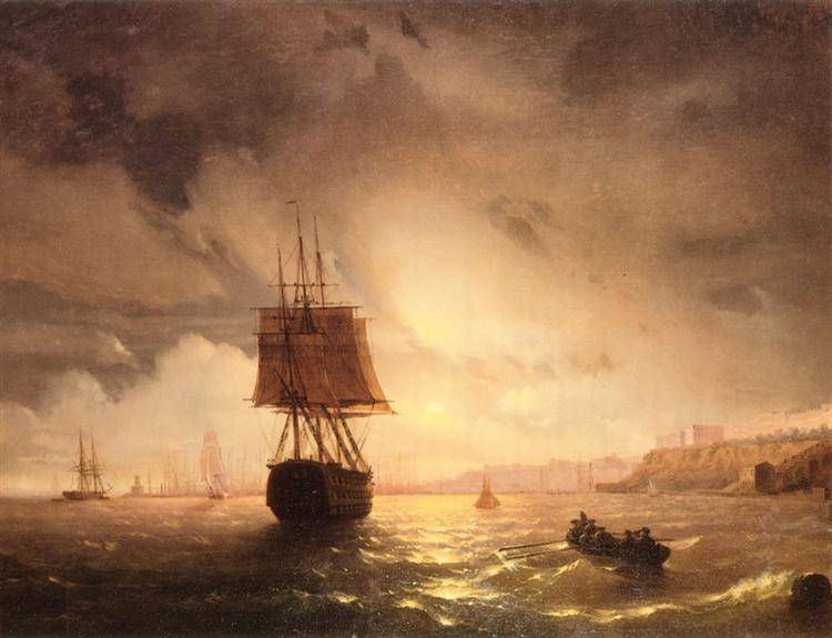 Odessas havn i Sortehavet - 1852
