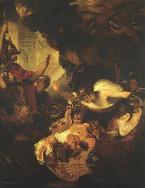 La bambina Ercole che strangolava serpenti nella sua culla - 1788
