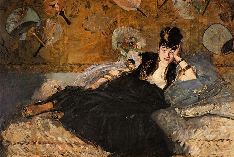 La dame des fans - Portrait de Nina de Callias - 1874