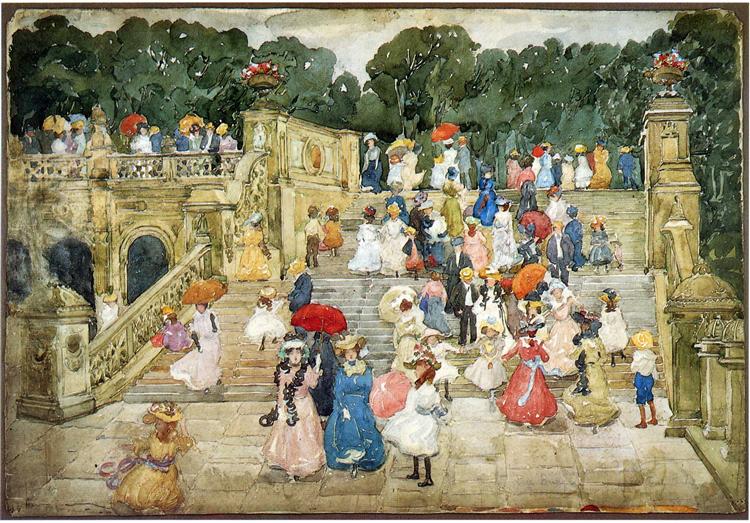 Das Einkaufszentrum - Central Park (auch als Stufen bekannt - Central Park oder die Terrace Bridge - Central Park) - 1901
