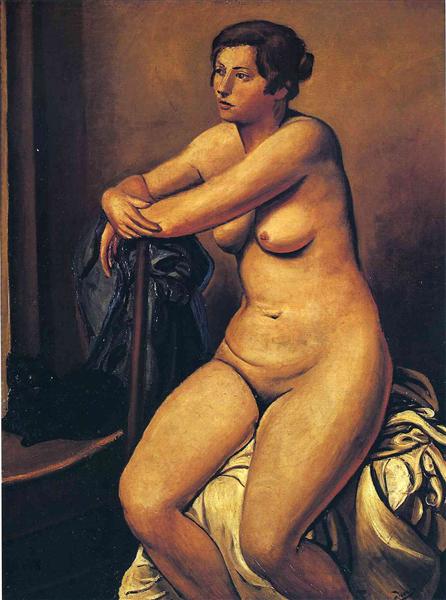 La Mujer Desnuda Cerca Del Gato - 1923