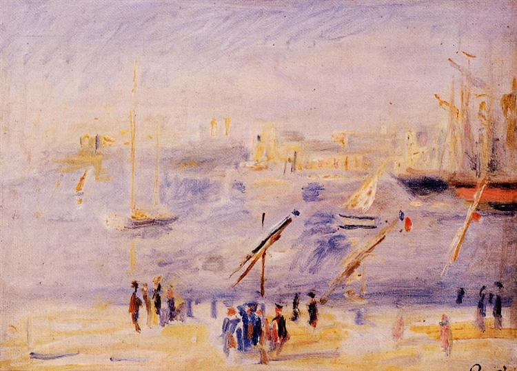 Le Vieux Port de Marseille - Personnes et Bateaux - 1890