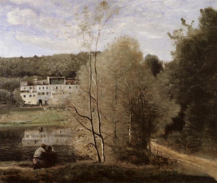 El Estanque Y Las Casas Cabassud En Ville D'Avray - 1860