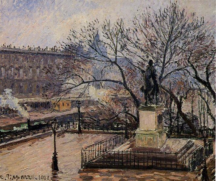 Pont Neuf'un yükseltilmiş Tarla ve Enrique IV - 1901 Heykeli