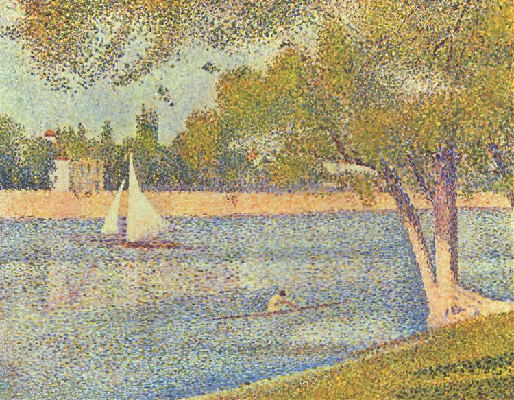 Rzeka Sena w La Grande -jatte - 1888