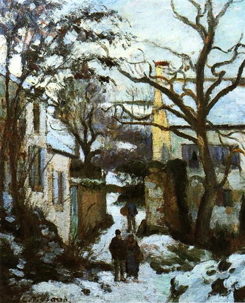 La strada verso l'Hermitage nella neve - 1874
