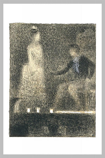 La scène au théâtre.