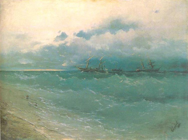 Fartygen i det upprörda havet - Dawn - 1871