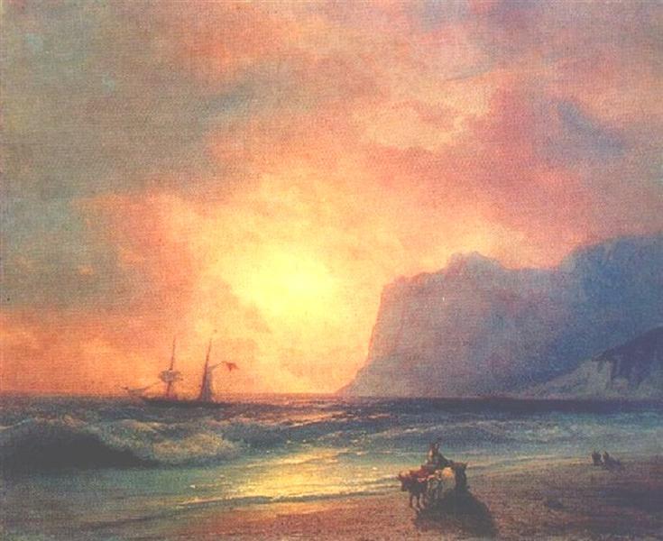Der Sonnenuntergang auf See - 1866