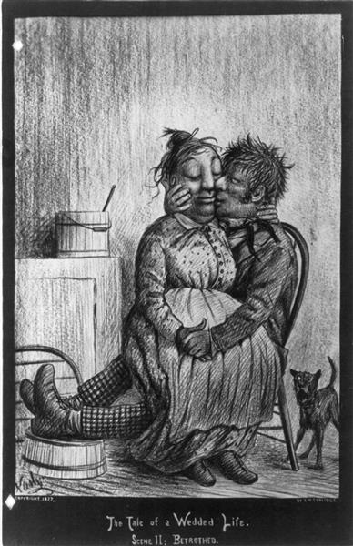 दृश्य II - वादा किया गया। आदमी की गोद में महिला - 1877