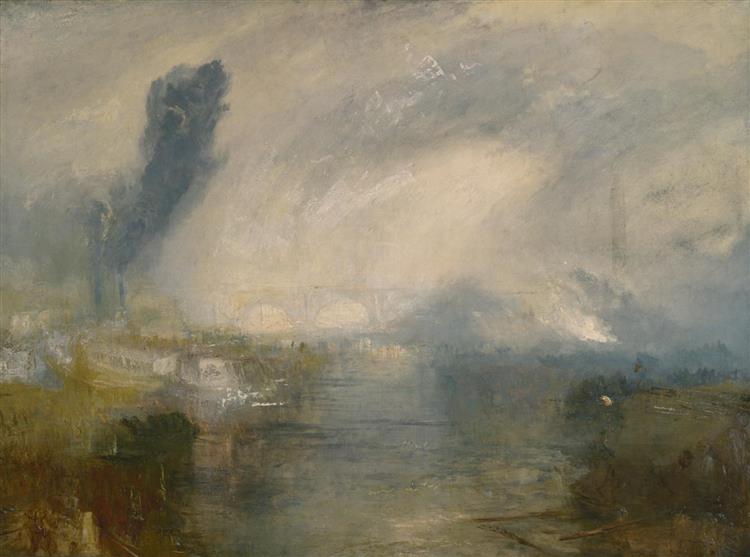 Waterloo Köprüsü'nde Thames - 1835