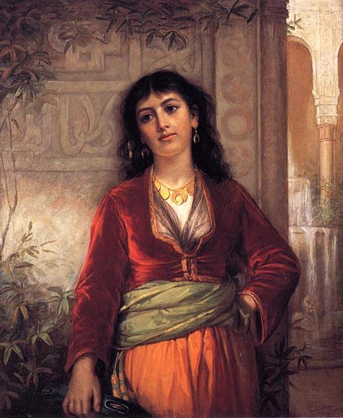 Den oönskade följeslagaren (en gatascen i Kairo) - 1872