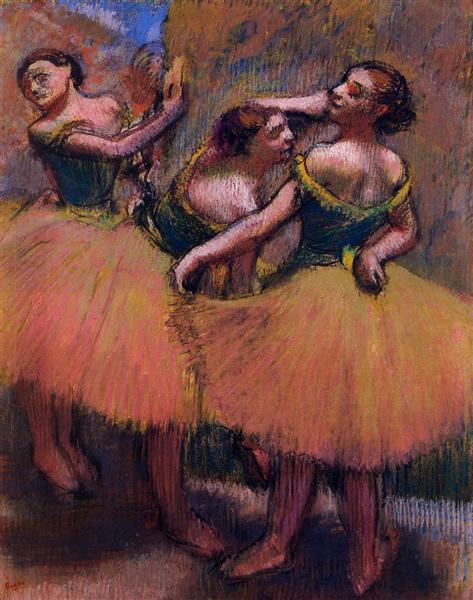 Trois ballerines - Blouses vertes - 1900