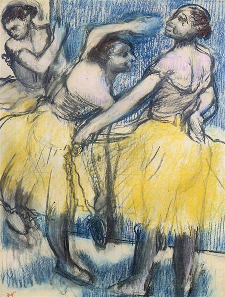 Tre dansere med gule nederdele - 1904