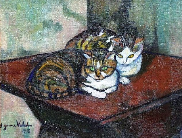 2匹の猫-1918