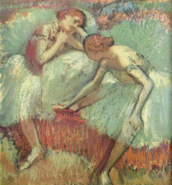 Dwóch spoczynkowych tancerzy (niebieskich tancerzy) - 1898