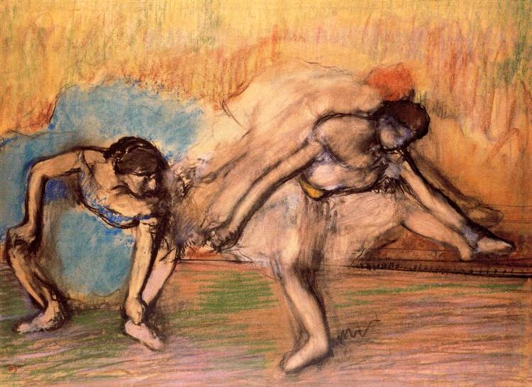 Dwóch tancerzy odpoczywa - 1896