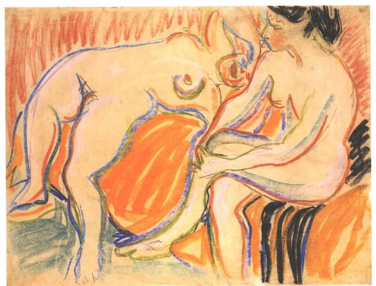 Twee vrouwelijke naakten