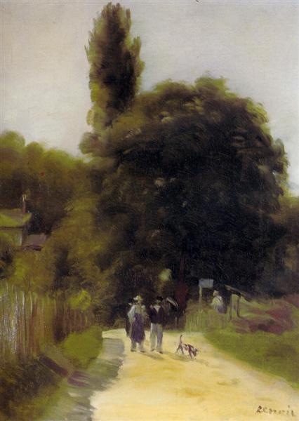 Två figurer i ett landskap - 1866
