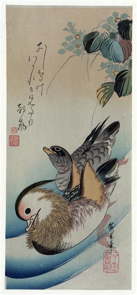 Deux Canards Mandarins - 1838