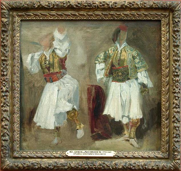 Dwa poglądy na kostiumy Souliotes - 1825