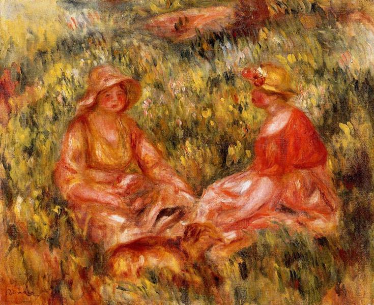Due donne nell'erba - 1910