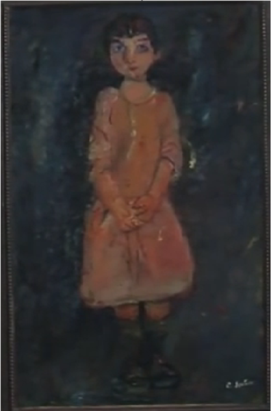 Dívka oblečená v růžové - 1928