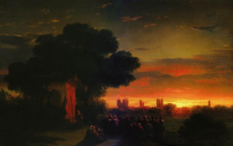 Crimea view at sunset - 1862