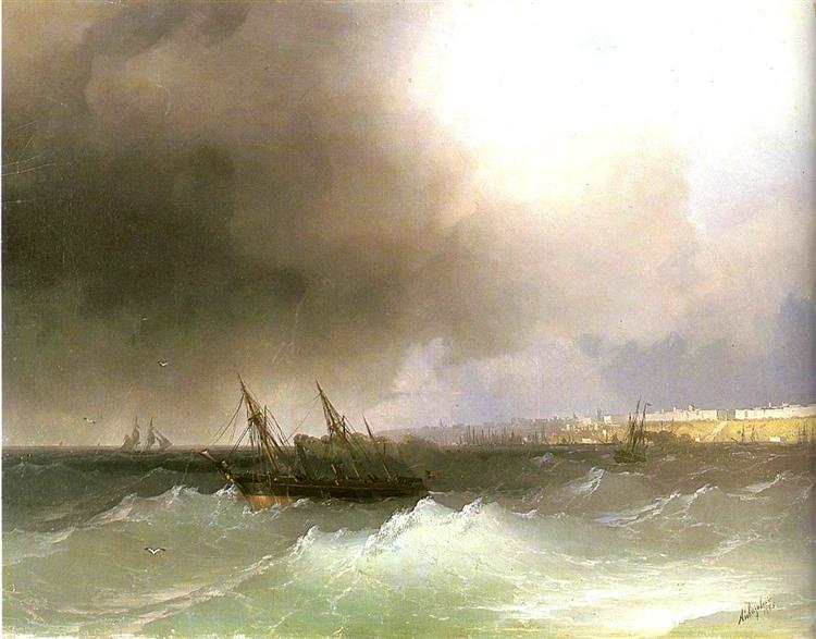 Odessa view from the sea - 1865