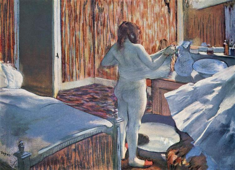 Mulher em seu banheiro - 1877