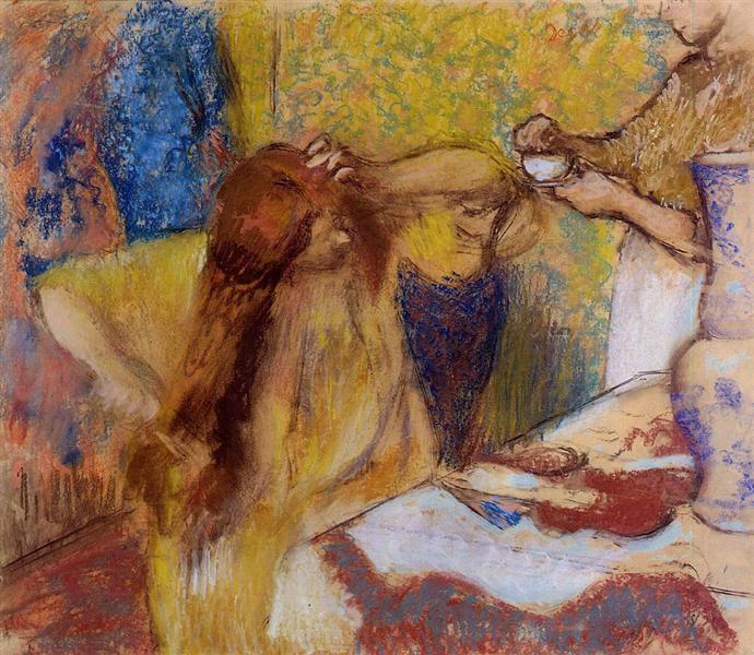 Mulher em seu banheiro - 1899